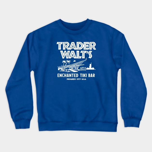 Trader Walt's Enchanted Tiki Bar Crewneck Sweatshirt by GoAwayGreen